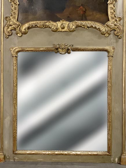 Trumeau d'époque Louis XV au paysage peint Trumeau d'époque Louis XV au paysage peint-13