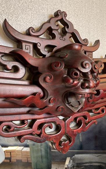 Gabriel VIARDOT (attr. à) - Trumeau japonisant à tête de démon Gabriel VIARDOT (attr. à) - Trumeau japonisant à tête de démon -1