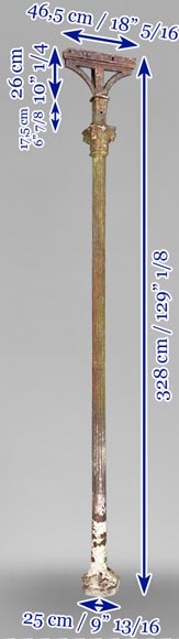 Lot de trois colonnes composites en fonte  Lot de trois colonnes composites en fonte -11