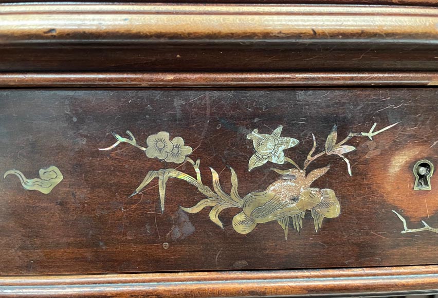 Gabriel VIARDOT, Vitrine japonisante avec piétement orné de chimère et décor en nacre Gabriel VIARDOT, Vitrine japonisante avec piétement orné de chimère et décor en nacre -10