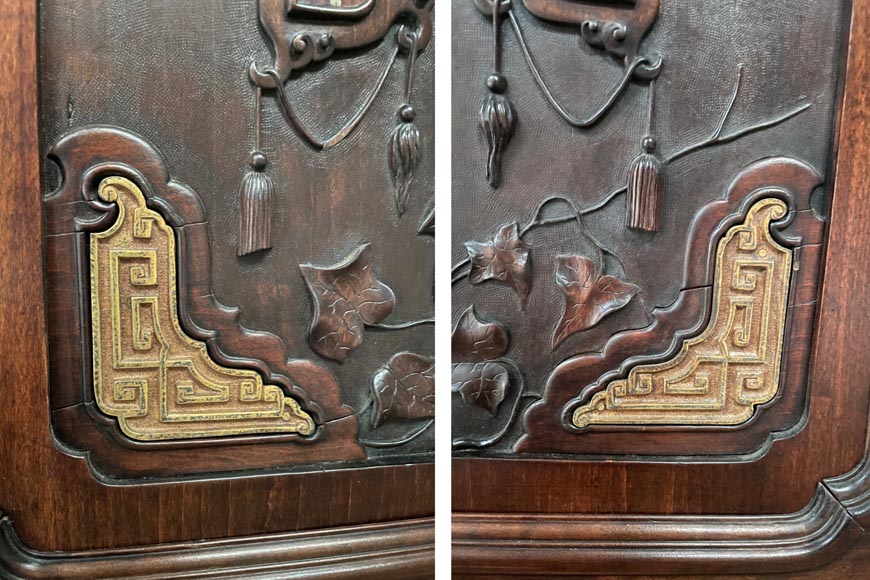 Gabriel VIARDOT, Meuble étagère à décor de dragon et marqueterie de nacre, vers 1880-1890 Gabriel VIARDOT, Meuble étagère à décor de dragon et marqueterie de nacre, vers 1880-1890-14