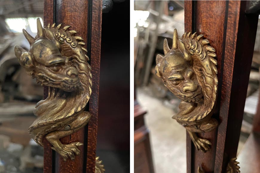 Gabriel VIARDOT, Meuble étagère à décor de dragon et marqueterie de nacre, vers 1880-1890 Gabriel VIARDOT, Meuble étagère à décor de dragon et marqueterie de nacre, vers 1880-1890-18