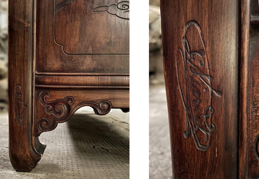 Gabriel VIARDOT, Meuble étagère à décor de dragon et marqueterie de nacre, vers 1880-1890 Gabriel VIARDOT, Meuble étagère à décor de dragon et marqueterie de nacre, vers 1880-1890-21