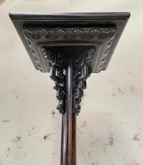 Sellette japonisante en bois noirci, fin du XIXe siècle Sellette japonisante en bois noirci, fin du XIXe siècle-3