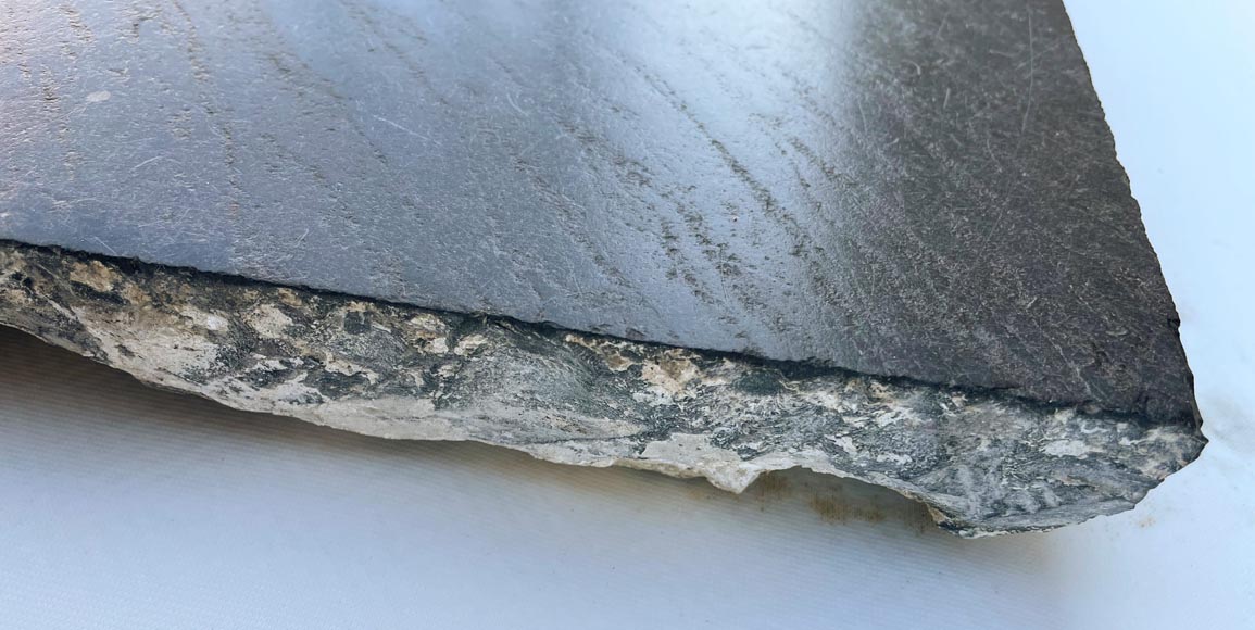 Important ensemble 280m² de dalles en pierre noire de soignies, XIXe siècle Important ensemble 280m² de dalles en pierre noire de soignies, XIXe siècle-4