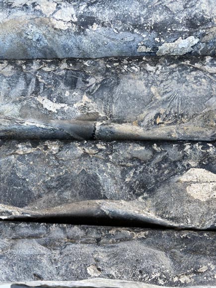 Important ensemble 280m² de dalles en pierre noire de soignies, XIXe siècle Important ensemble 280m² de dalles en pierre noire de soignies, XIXe siècle-7