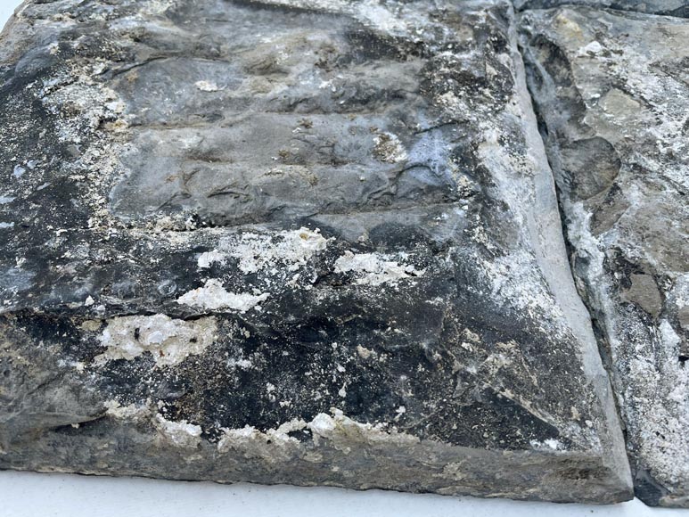 Important ensemble 280m² de dalles en pierre noire de soignies, XIXe siècle Important ensemble 280m² de dalles en pierre noire de soignies, XIXe siècle-9