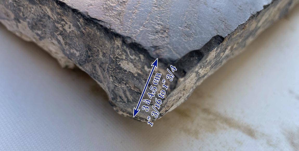 Important ensemble 280m² de dalles en pierre noire de soignies, XIXe siècle Important ensemble 280m² de dalles en pierre noire de soignies, XIXe siècle-17