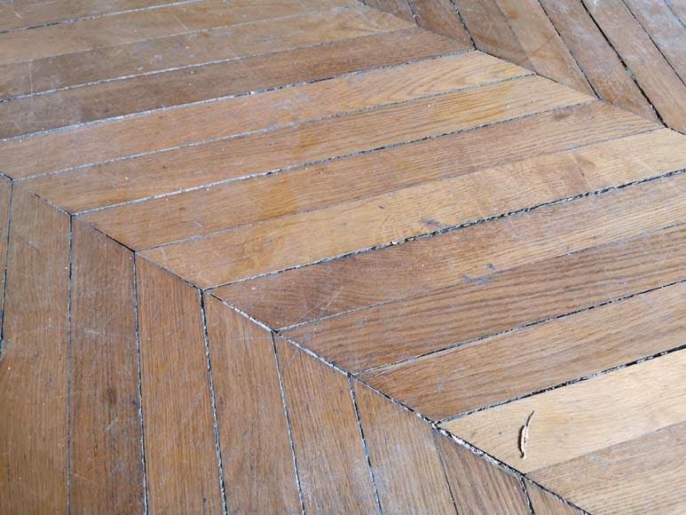 Lot de 10 m² de parquet ancien Point de Hongrie en chêne Lot de 10 m² de parquet ancien Point de Hongrie en chêne-3