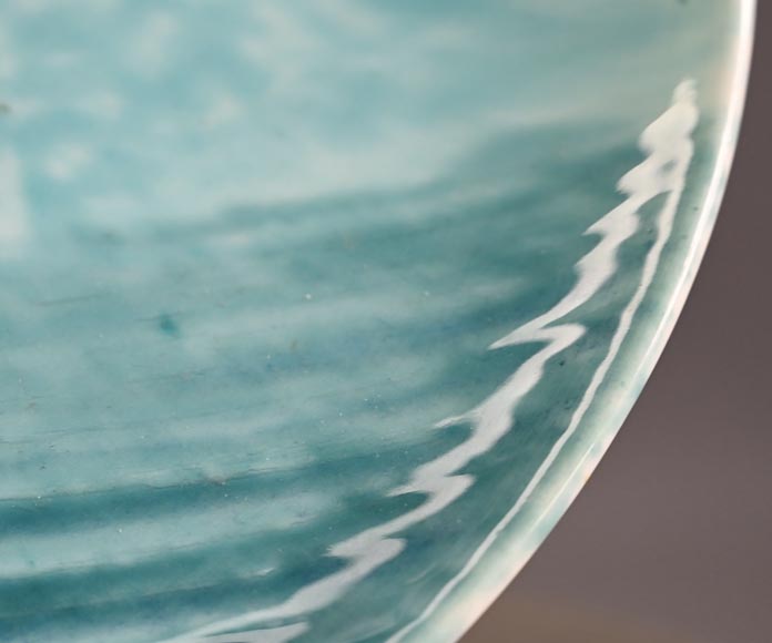 Théodore DECK (1823-1891), Plat en faïence au colvert en vol Théodore DECK (1823-1891), Plat en faïence au colvert en vol-4