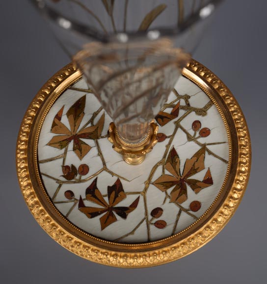 Ferdinand Duvinage – Paire de vases soliflores à décor en marqueterie d'ivoire Ferdinand Duvinage – Paire de vases soliflores à décor en marqueterie d'ivoire-4