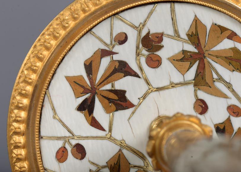 Ferdinand Duvinage – Paire de vases soliflores à décor en marqueterie d'ivoire Ferdinand Duvinage – Paire de vases soliflores à décor en marqueterie d'ivoire-5