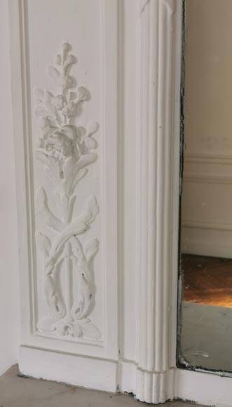 Trumeau de style Louis XVI aux guirlandes de roses et branches d'olivier Trumeau de style Louis XVI aux guirlandes de roses et branches d'olivier-5