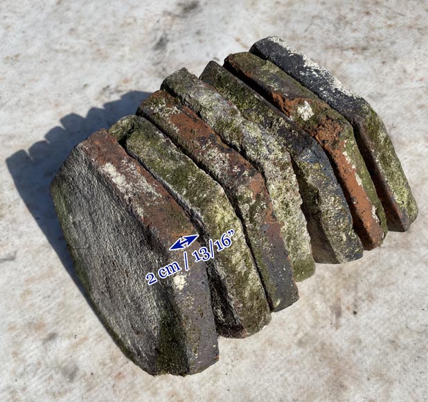 Lot d'environ 2m² de dalles hexagonales anciennes en terre cuite, XIXe siècle Lot d'environ 2m² de dalles hexagonales anciennes en terre cuite, XIXe siècle-2