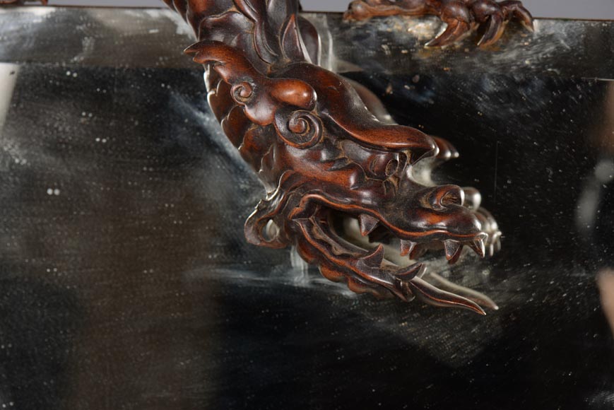 Petit miroir biseauté de style japonisant attribué à Gabriel Viardot Petit miroir biseauté de style japonisant attribué à Gabriel Viardot-2