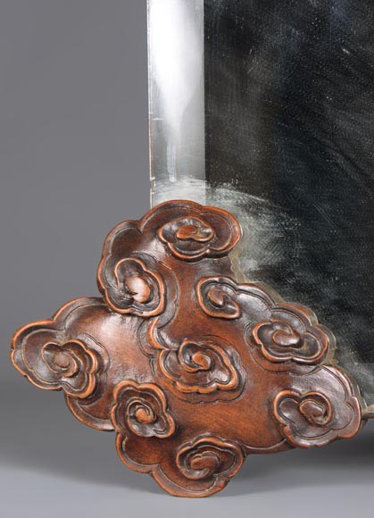 Petit miroir biseauté de style japonisant attribué à Gabriel Viardot Petit miroir biseauté de style japonisant attribué à Gabriel Viardot-5