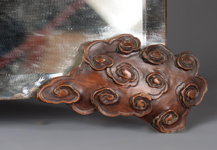 Petit miroir biseauté de style japonisant attribué à Gabriel Viardot Petit miroir biseauté de style japonisant attribué à Gabriel Viardot-6