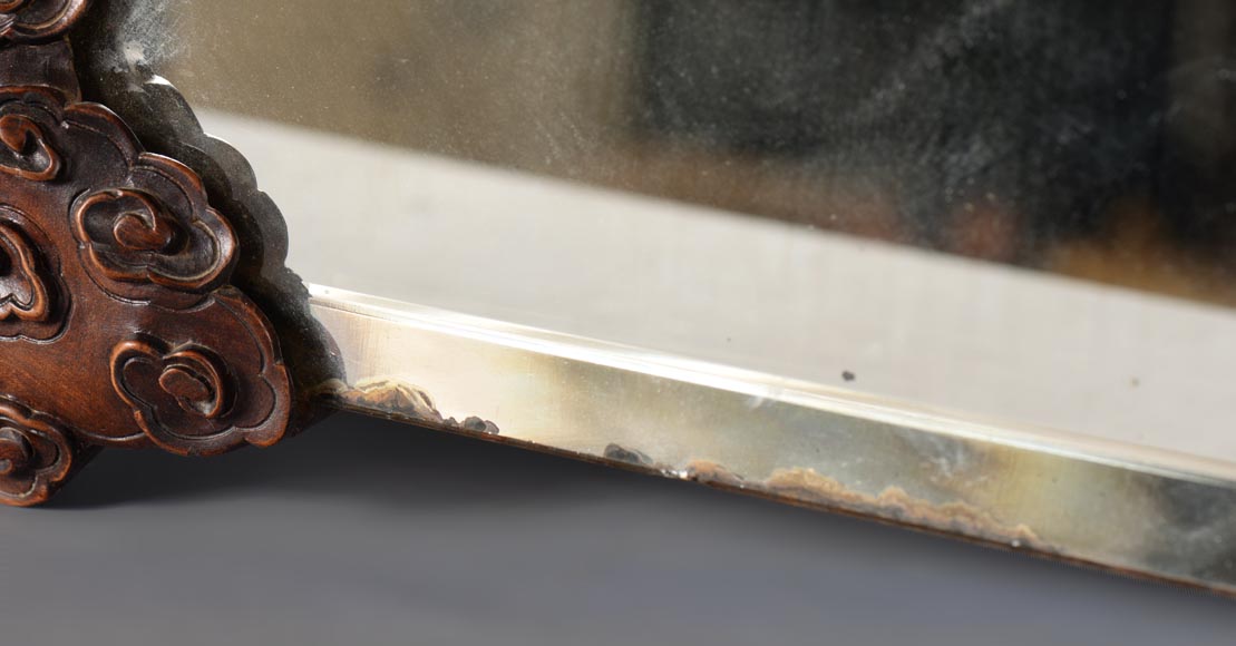 Petit miroir biseauté de style japonisant attribué à Gabriel Viardot Petit miroir biseauté de style japonisant attribué à Gabriel Viardot-7