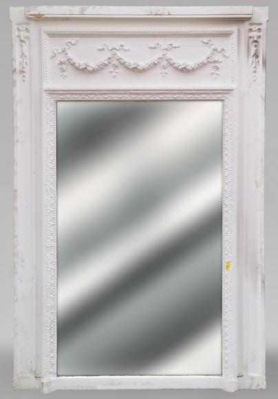 Trumeau de style Louis XVI aux guirlandes de fleurs Trumeau de style Louis XVI aux guirlandes de fleurs-0