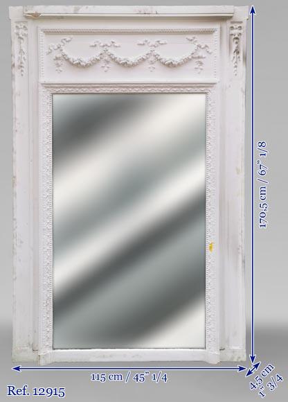 Trumeau de style Louis XVI aux guirlandes de fleurs Trumeau de style Louis XVI aux guirlandes de fleurs-5