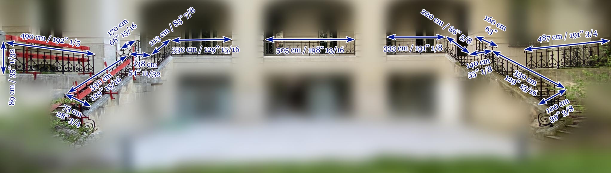 Ensemble de rambardes d'escalier monumental, en fonte, fin XIXe siècle Ensemble de rambardes d'escalier monumental, en fonte, fin XIXe siècle-9