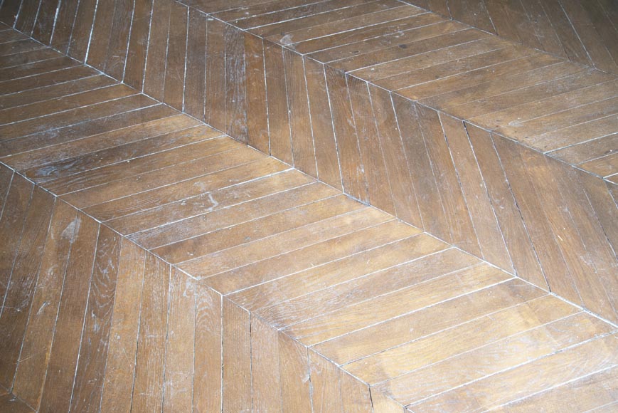 Lot de 22 m² de parquet ancien Point de Hongrie en chêne Lot de 22 m² de parquet ancien Point de Hongrie en chêne-2