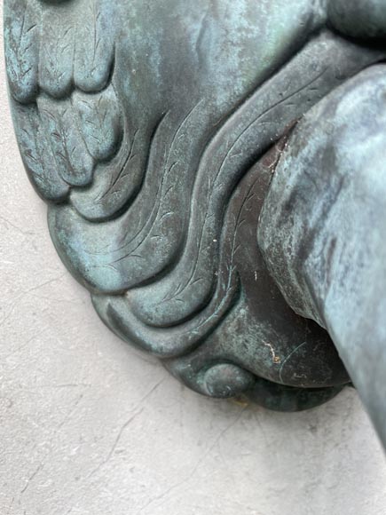 Grande fontaine d'extérieur en pierre marbrière, fin du XIXe siècle Grande fontaine d'extérieur en pierre marbrière, fin du XIXe siècle-5