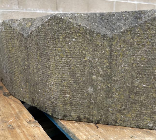 Paire de jardinière ovale en pierre Paire de jardinière ovale en pierre-6