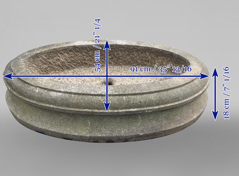 Importante jardinière ovale moulurée Importante jardinière ovale moulurée-6