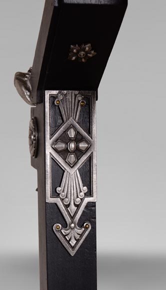 Charles-Guillaume DIEHL, Paire de sellettes en bois et bronze, vers 1870 Charles-Guillaume DIEHL, Paire de sellettes en bois et bronze, vers 1870-7