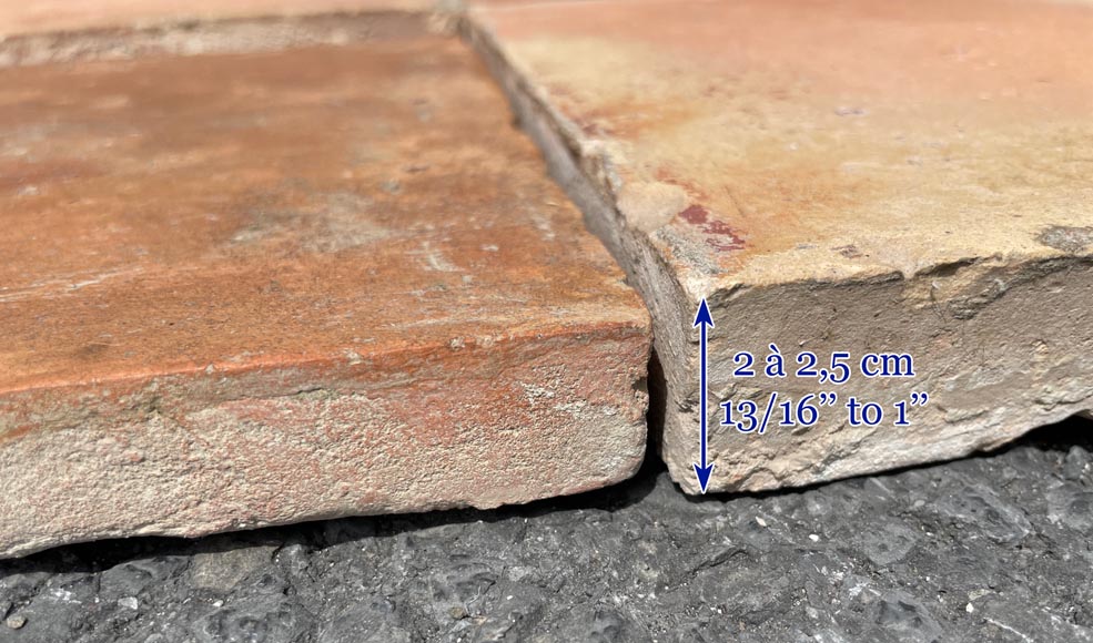 Environ 17m² de dalles en terre cuite anciennes Environ 17m² de dalles en terre cuite anciennes-2