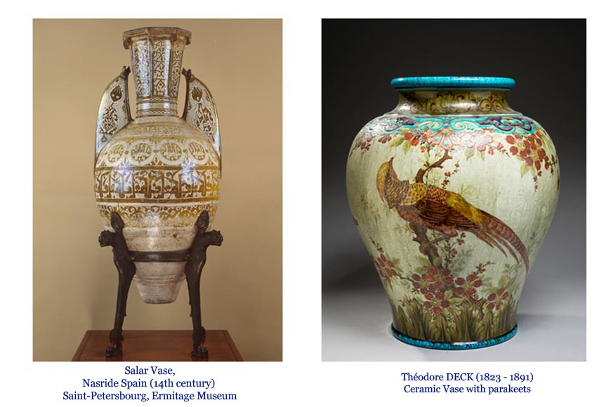 Paire de «lampes aux Perruches» signées E. BERNARD Paire de «lampes aux Perruches» signées E. BERNARD-10