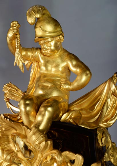 Jacques THURET (1669-1738) - Pendule astronomique montée dans une caisse en marqueterie Boulle attribuée à Alfred-Emmanuel BEURDELEY (1847-1919) - Ancienne collection du duc de Mouchy Jacques THURET (1669-1738) - Pendule astronomique montée dans une caisse en marqueterie Boulle attribuée à Alfred-Emmanuel BEURDELEY (1847-1919) - Ancienne collection du duc de Mouchy-4