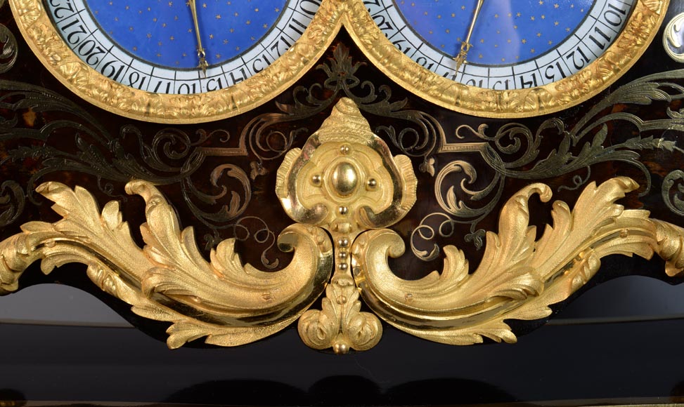 Jacques THURET (1669-1738) - Pendule astronomique montée dans une caisse en marqueterie Boulle attribuée à Alfred-Emmanuel BEURDELEY (1847-1919) - Ancienne collection du duc de Mouchy Jacques THURET (1669-1738) - Pendule astronomique montée dans une caisse en marqueterie Boulle attribuée à Alfred-Emmanuel BEURDELEY (1847-1919) - Ancienne collection du duc de Mouchy-15