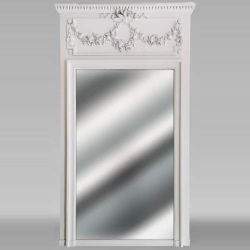 Trumeau en stuc et bois peint de style Louis XVI