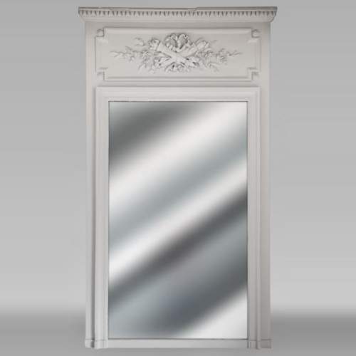 Trumeau en stuc et bois peint