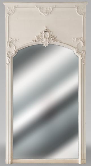 Trumeau de style Louis XV au décor de coquille asymétrique Trumeau de style Louis XV au décor de coquille asymétrique-0