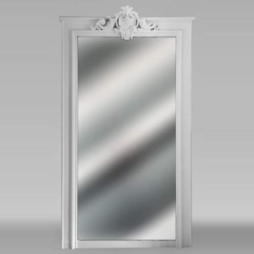 Trumeau en stuc et bois peint de style Régence