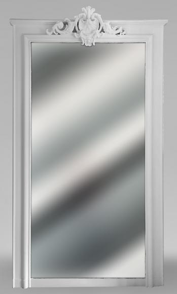 Trumeau en stuc et bois peint de style Régence Trumeau en stuc et bois peint de style Régence-0