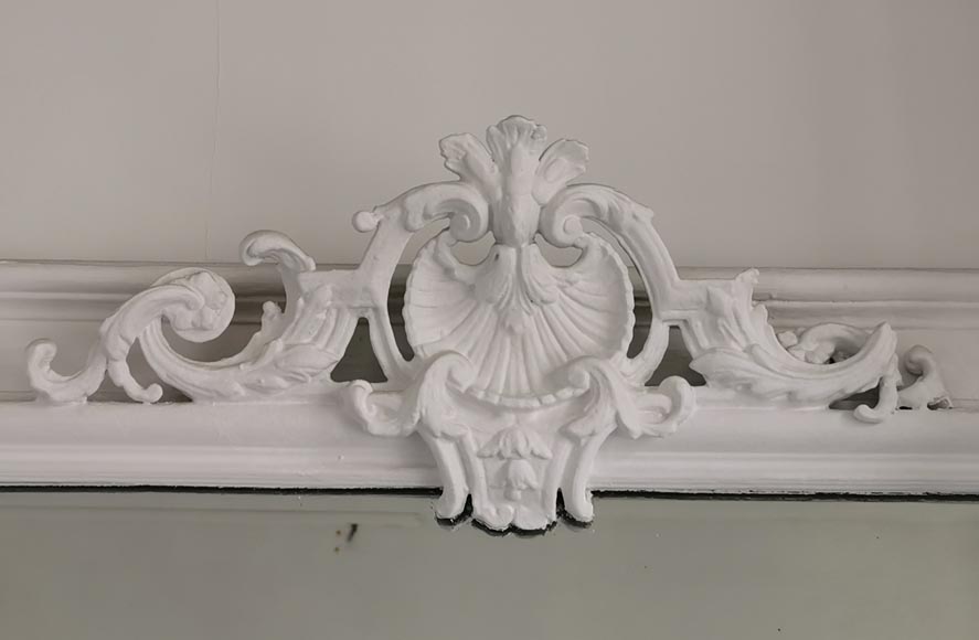 Trumeau en stuc et bois peint de style Régence Trumeau en stuc et bois peint de style Régence-1