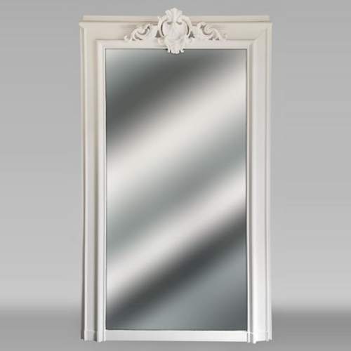 Trumeau en stuc et bois peint de style Régence