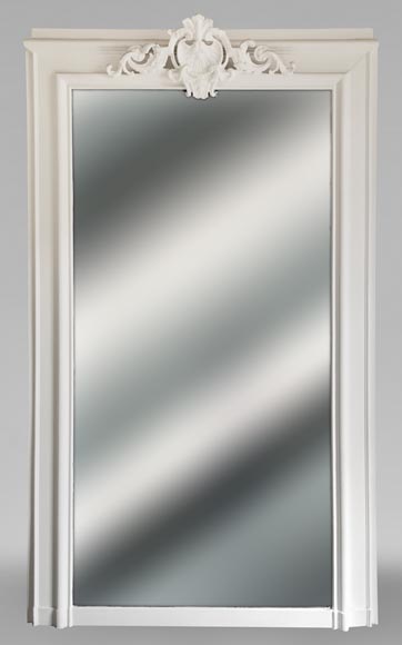 Trumeau en stuc et bois peint de style Régence Trumeau en stuc et bois peint de style Régence-0