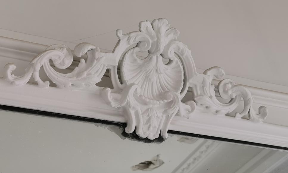 Trumeau en stuc et bois peint de style Régence Trumeau en stuc et bois peint de style Régence-2