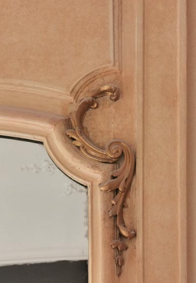 Trumeau beige de style Louis XV, fin du XIXe siècle Trumeau beige de style Louis XV, fin du XIXe siècle-2