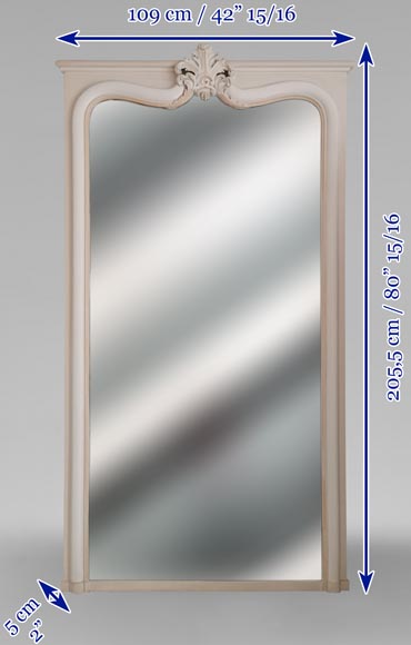 Grand trumeau de style Louis XV au décor de feuilles d'acanthe en coquille Grand trumeau de style Louis XV au décor de feuilles d'acanthe en coquille-6