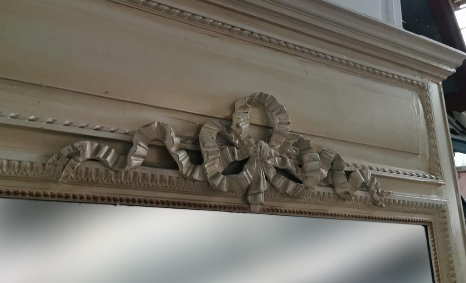 Trumeau de style Louis XVI au ruban, fin du XIXe siècle Trumeau de style Louis XVI au ruban, fin du XIXe siècle-2