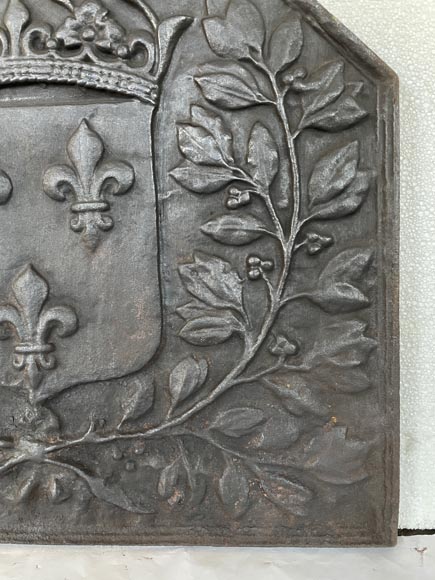 Plaque de cheminée moderne aux armes de France Plaque de cheminée moderne aux armes de France -4