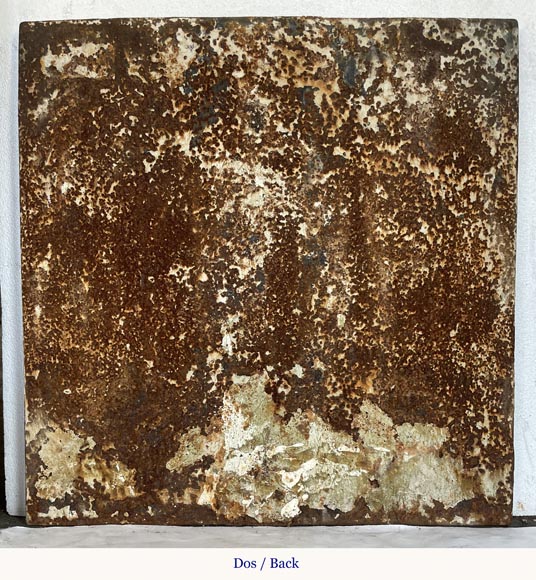 Plaque ancienne à décor de putti au canon, XIXe siècle Plaque ancienne à décor de putti au canon, XIXe siècle-6