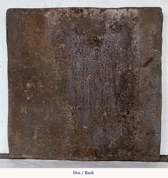 Plaque de cheminée représentant Saint Hubert dans la forêt Plaque de cheminée représentant Saint Hubert dans la forêt-7