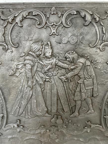 Plaque de cheminée de style Louis XV  Plaque de cheminée de style Louis XV